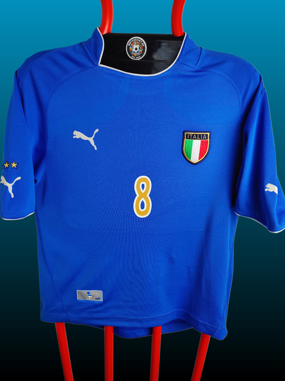 Andrea Pirlo Italien Hjemmebanetrøje – Str. XL (2003/04)