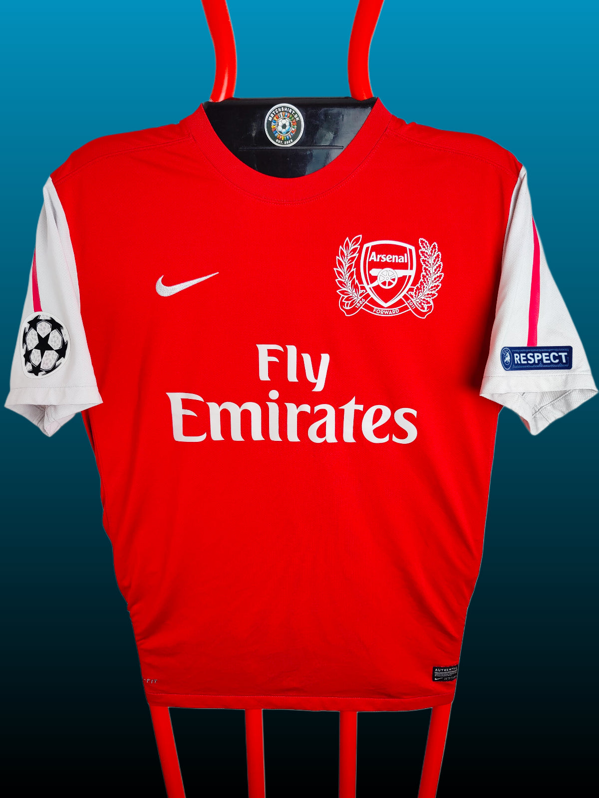 Nicklas Bendtner Arsenal Hjemmebanetrøje m. CL-tryk – Str. XL (2011/12)