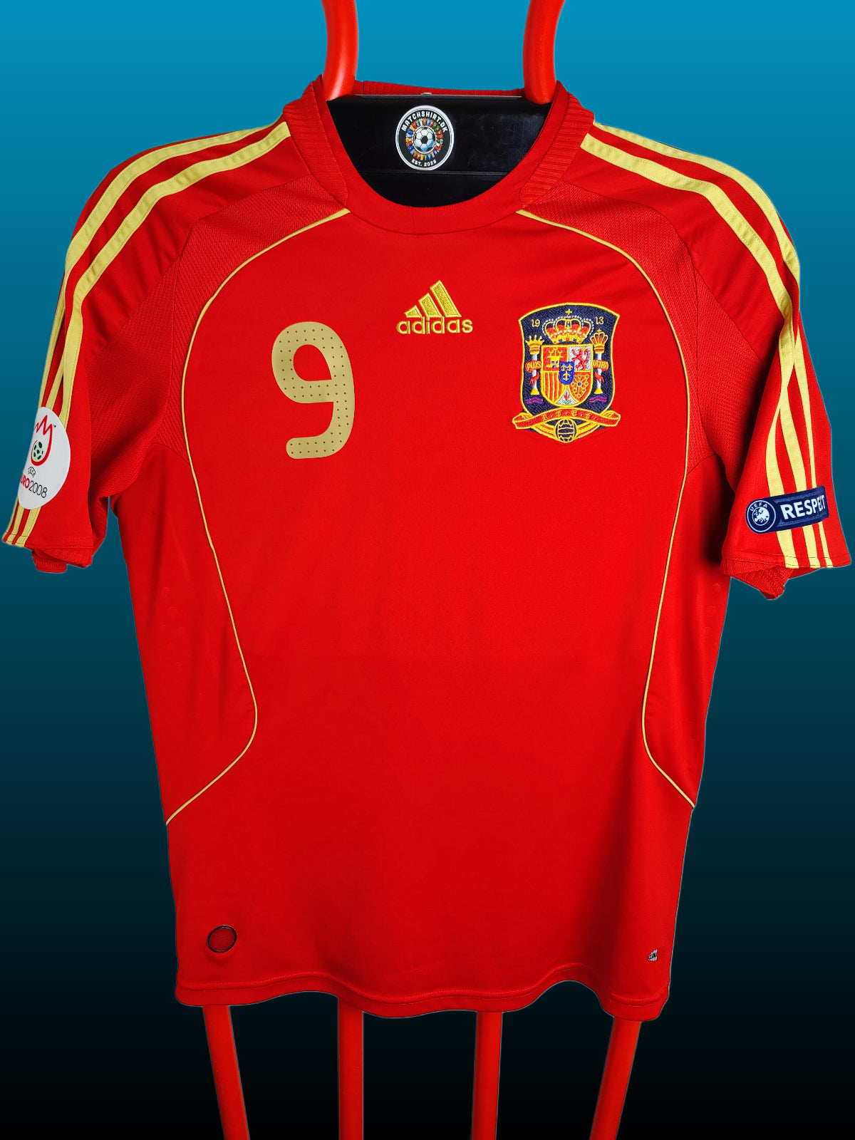 Fernando Torres Spanien Euro 2008 Hjemmebanetrøje – Str. M