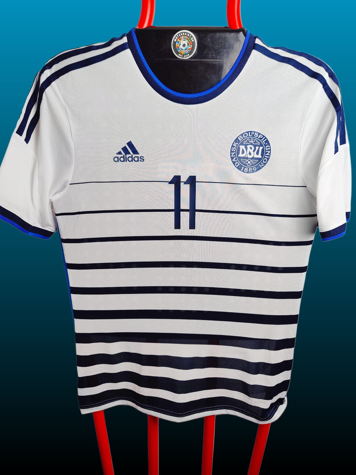 Nicklas Bendtner Danmark Udebanetrøje Player Version – Str. L (2014-16)
