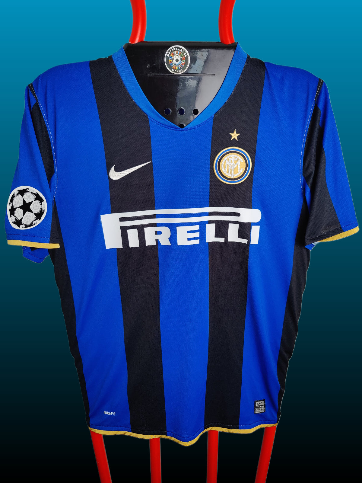 Luís Figo Inter Hjemmebanetrøje – Str. XL (2008/09)