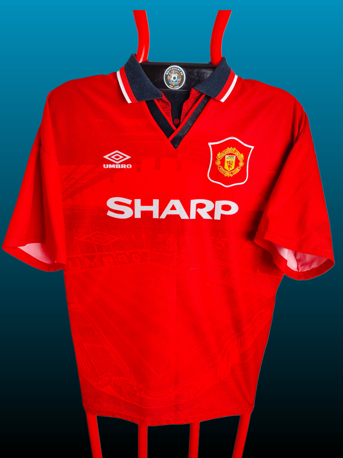 Manchester United Hjemmebanetrøje – King Cantona Tryk – Str. XL (1994-96)