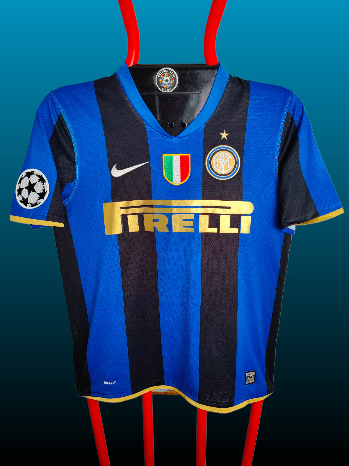 Luís Figo Inter Hjemmebanetrøje – Str. M (2008/09)