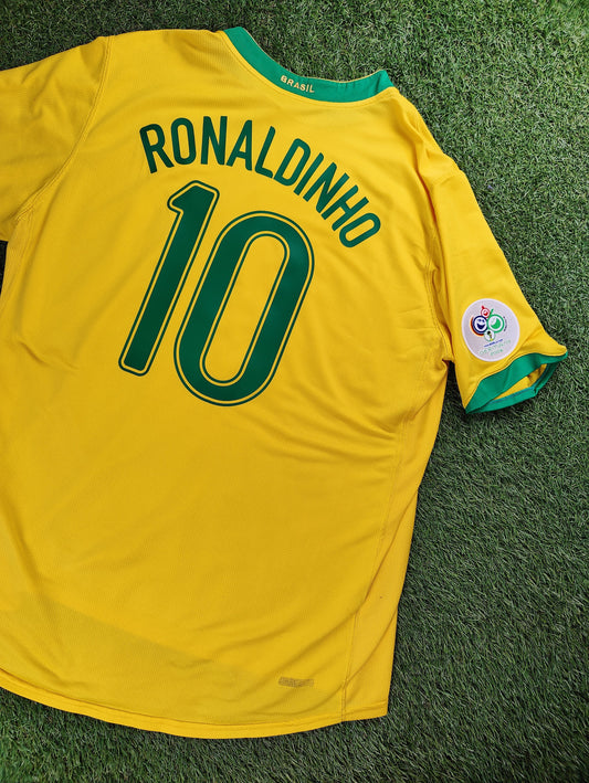 Ronaldinho Str. XL Brasilien Hjemmebanetrøje (VM 2006)