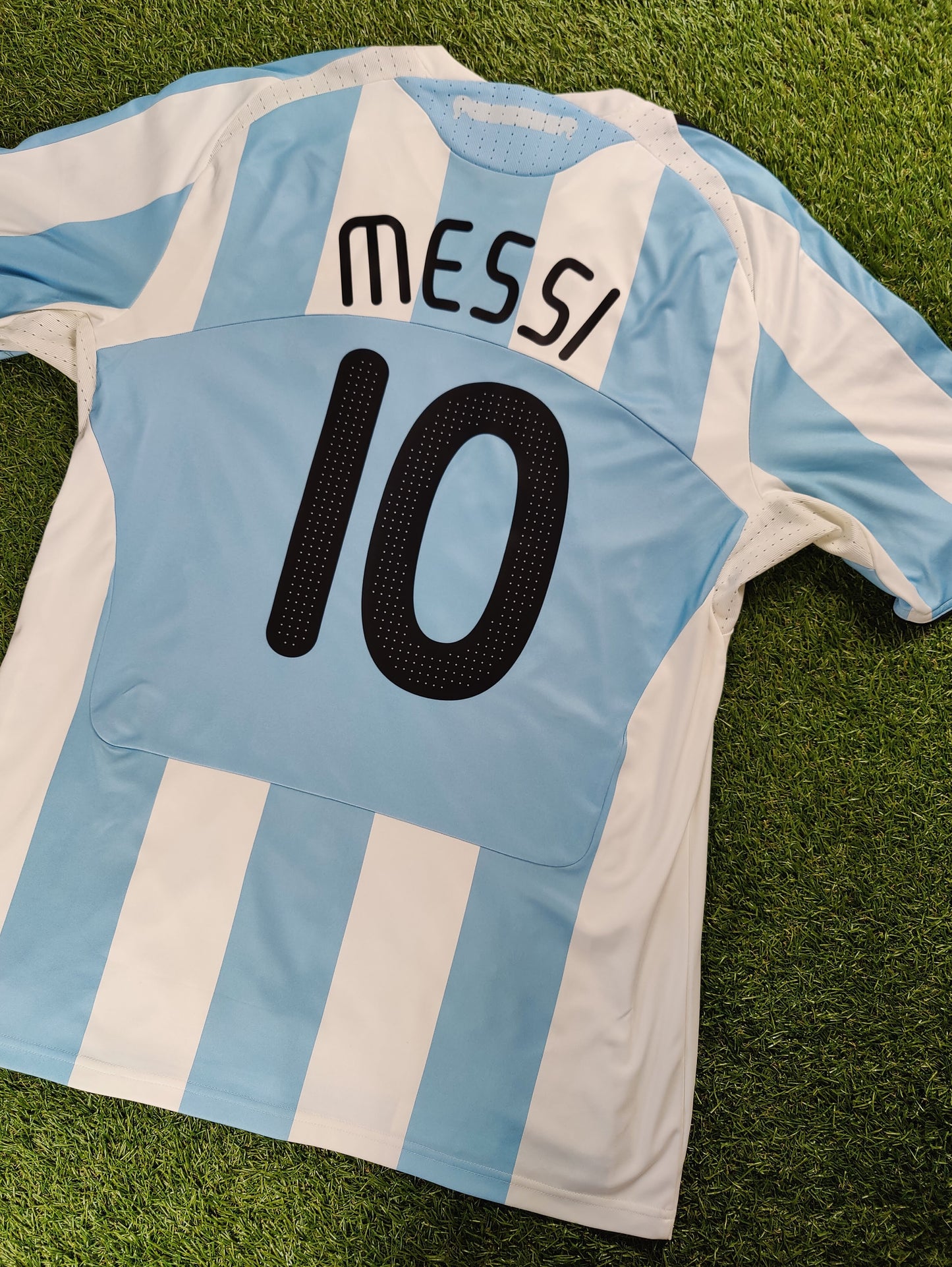 Lionel Messi Str. XL Argentina Hjemmebanetrøje (2008)