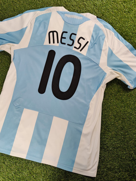 Lionel Messi Str. XL Argentina Hjemmebanetrøje (2008)