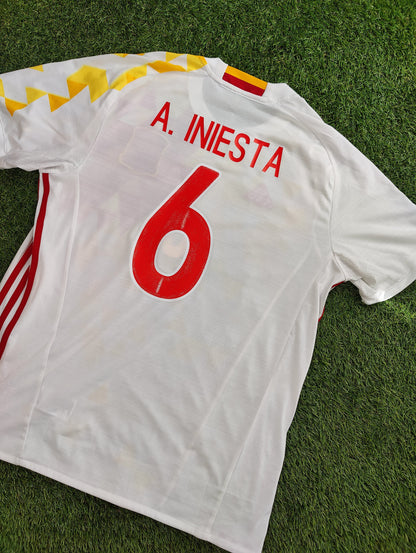 Andrés Iniesta Str. L Spanien Udebanetrøje (Euro 2016)