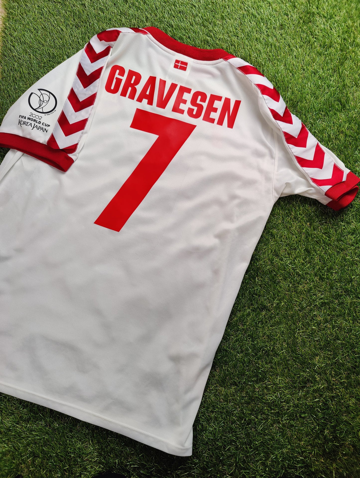 Thomas Gravesen Str. Large (L) Danmark Udebanetrøje – (VM 2002)