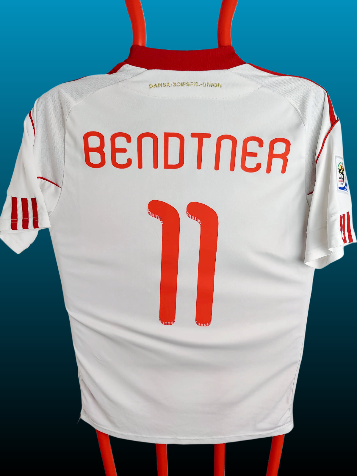 Nicklas Bendtner Danmark Udebanetrøje – Str. M (2010)