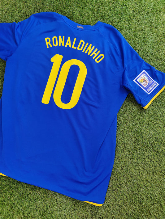 Ronaldinho Str. XXL Brasilien Udebanetrøje (VM-kvalifikation 2010)