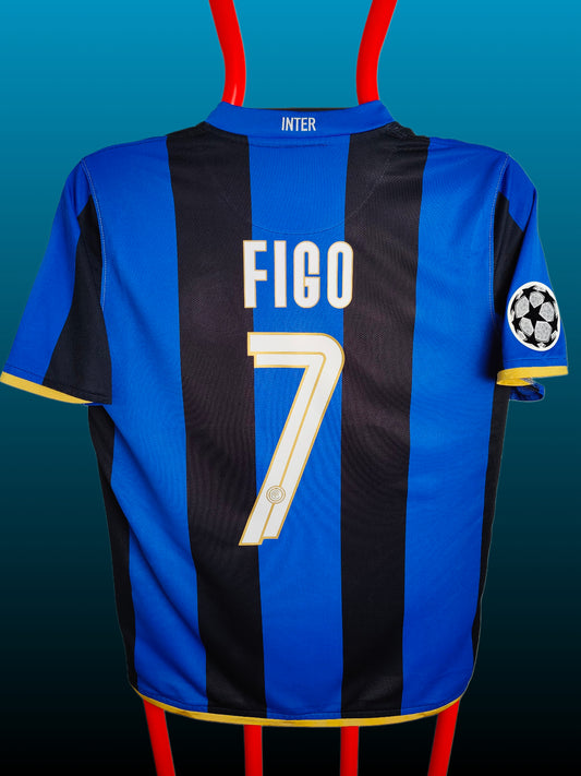 Luís Figo Inter Hjemmebanetrøje – Str. M (2008/09)