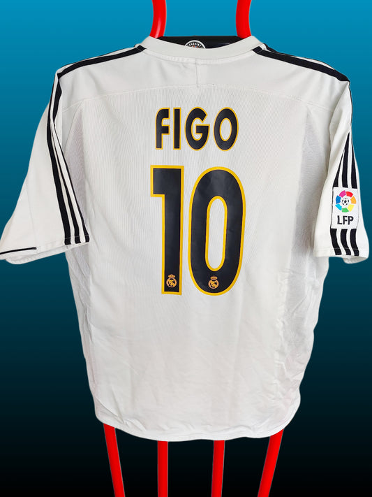 Luís Figo Real Madrid Hjemmebanetrøje – Str. XL (2003/04)
