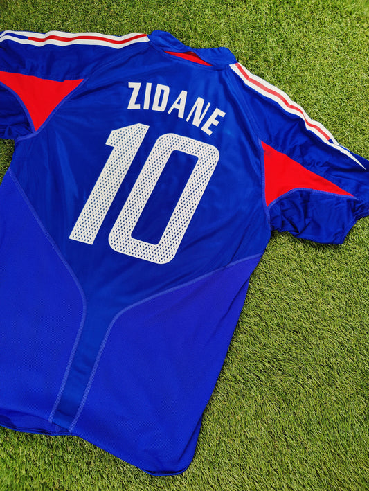 Zinedine Zidane Str. M Frankrig Hjemmebanetrøje (Euro 2004)
