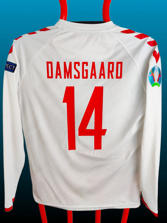 Mikkel Damsgaard Danmark Euro 2020 Udebanetrøje Langærmet – Str. L