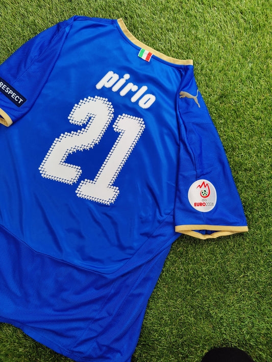 Andrea Pirlo Str. XL Italien Hjemmebanetrøje – (Euro 2008)