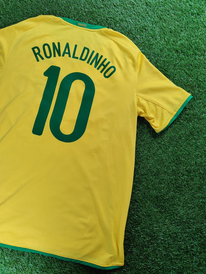 Ronaldinho Str. L Brasilien Hjemmebanetrøje (2008)