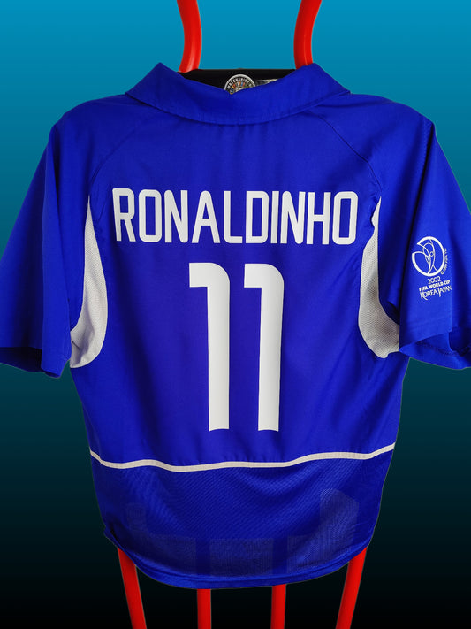 Ronaldinho Brasilien VM 2002 Udebanetrøje – Str. L