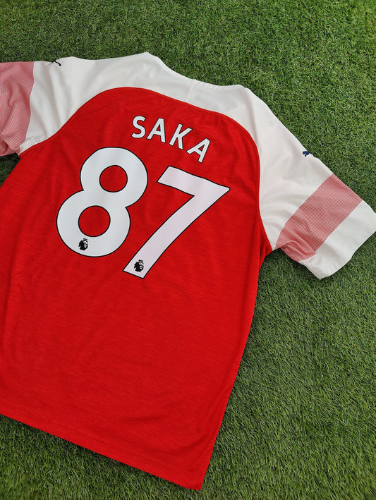Bukayo Saka Str. XL Arsenal Hjemmebanetrøje (2018/19)