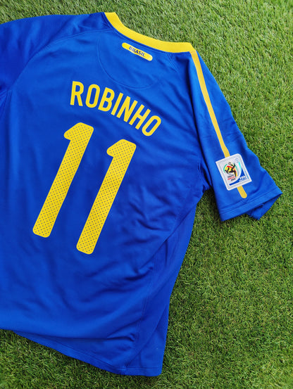 Robinho Str. Medium (M) Brasilien Udebanetrøje – (VM 2010)
