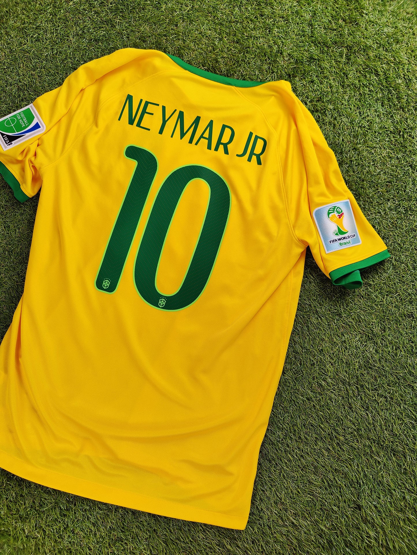 Neymar Jr. Str. M Brasilien Hjemmebanetrøje (VM 2014)
