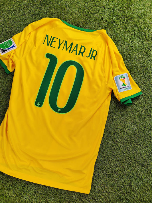 Neymar Jr. Str. M Brasilien Hjemmebanetrøje (VM 2014)
