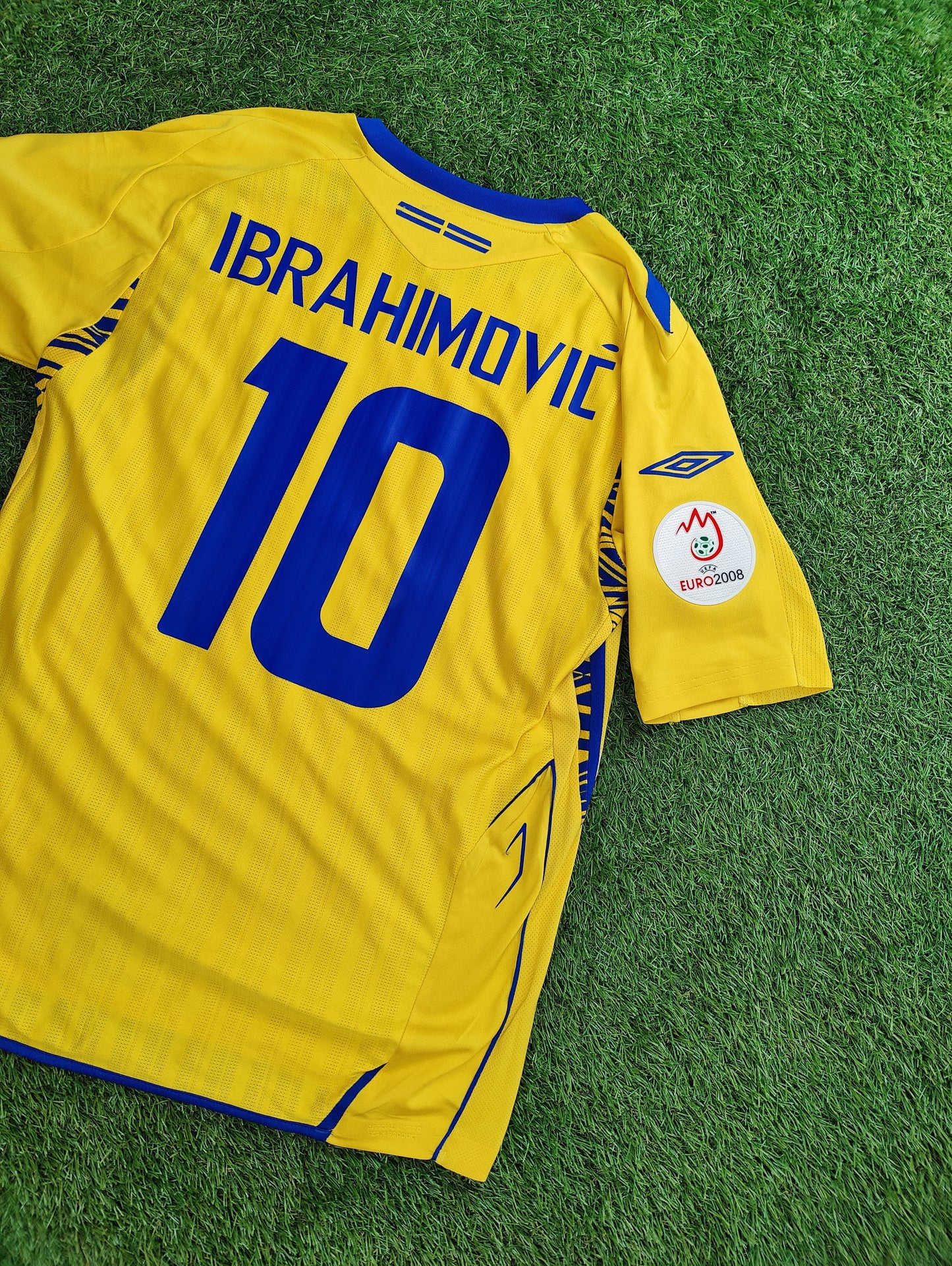 Zlatan Ibrahimović Str. M Sverige Hjemmebanetrøje (Euro 2008)