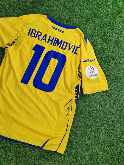 Zlatan Ibrahimović Str. M Sverige Hjemmebanetrøje (Euro 2008)