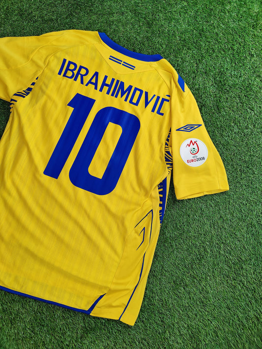 Zlatan Ibrahimović Str. M Sverige Hjemmebanetrøje (Euro 2008)