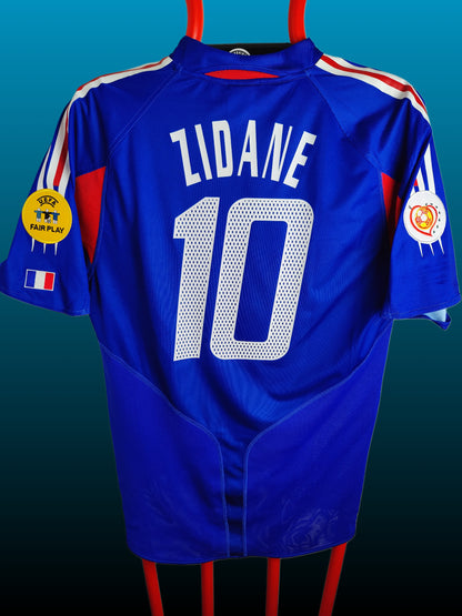 Zinedine Zidane Frankrig Euro 2004 Hjemmebanetrøje – Str. L