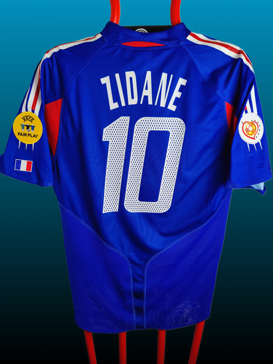 Zinedine Zidane Frankrig Euro 2004 Hjemmebanetrøje – Str. L