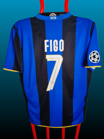Luís Figo Inter Hjemmebanetrøje – Str. XL (2008/09)