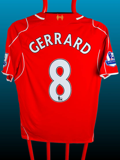 Steven Gerrard Liverpool Hjemmebanetrøje – Str. L (2014/15) Premier League