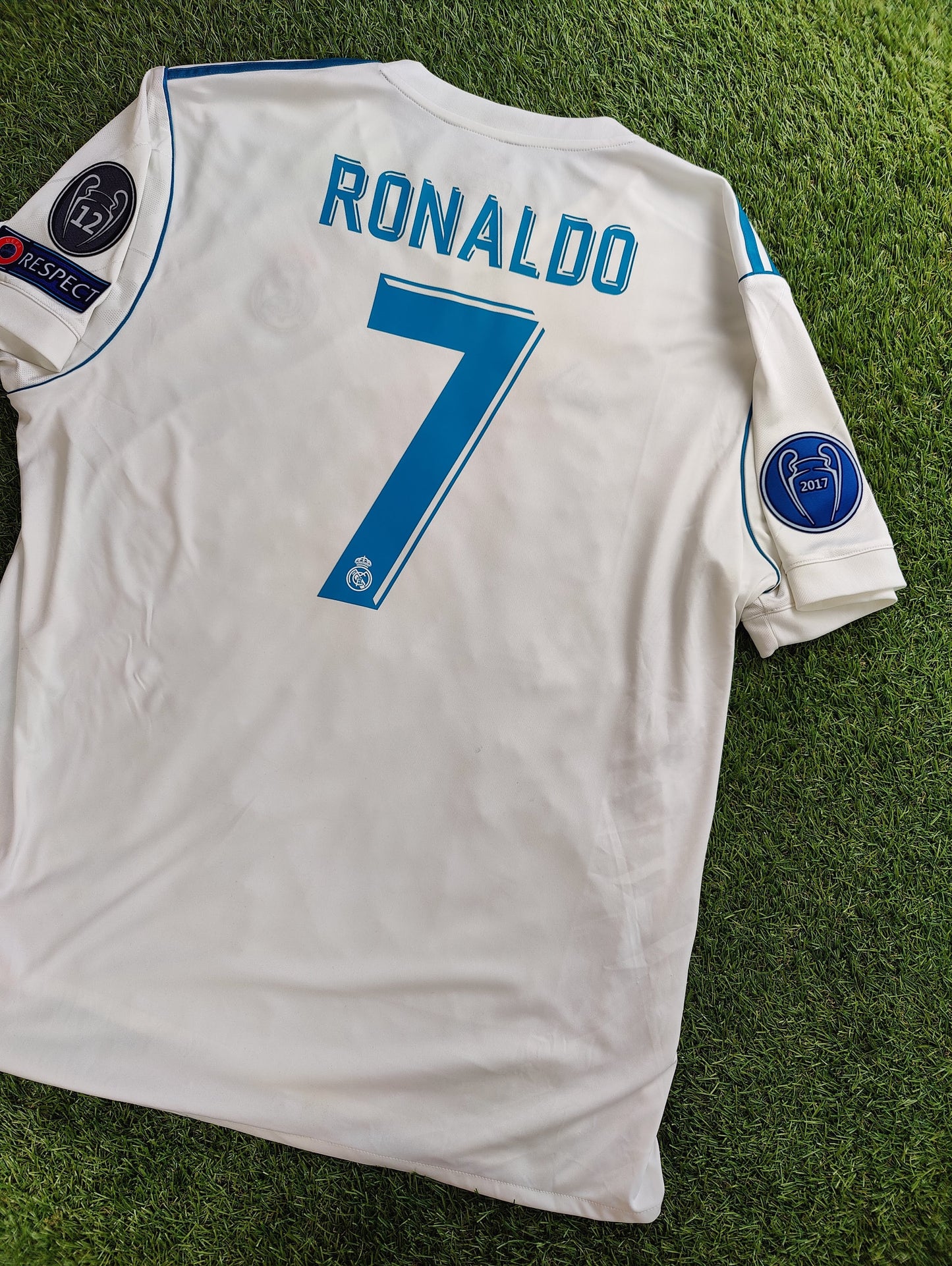 Cristiano Ronaldo Str. XL Real Madrid Hjemmebanetrøje (2017/18) Real Madrid vs Liverpool – 26. maj 2018