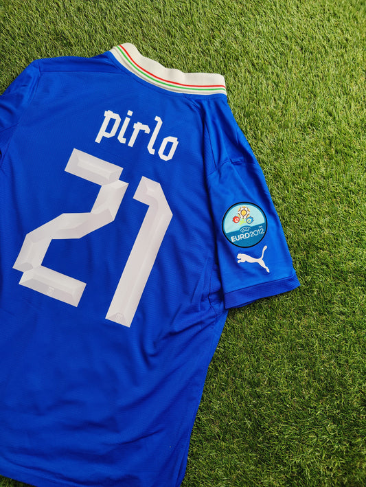 Andrea Pirlo Str. M Italien Hjemmebanetrøje – (Euro 2012)