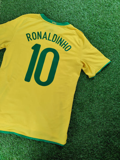 Ronaldinho Str. M Brasilien Hjemmebanetrøje (2008)