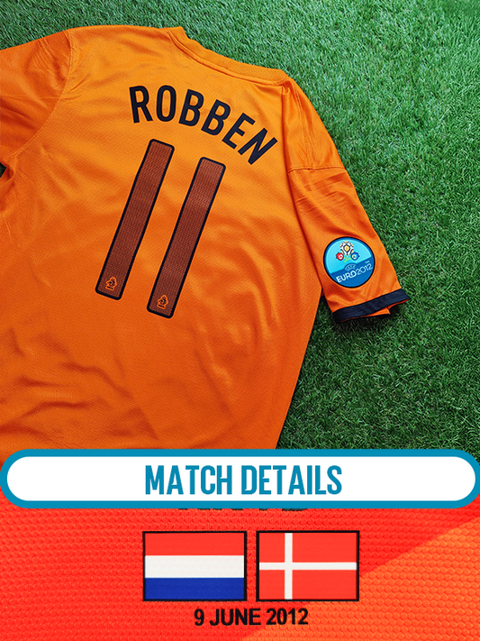 Arjen Robben Str. Large (L) Holland Hjemmebanetrøje – (Euro 2012)