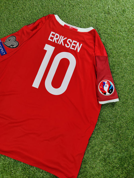 Christian Eriksen Str. XXL Danmark Hjemmebanetrøje (Euro 2016-kvalifikation)