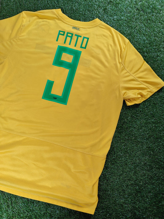 Alexandre Pato Str. XL Brasilien Hjemmebanetrøje (2012)