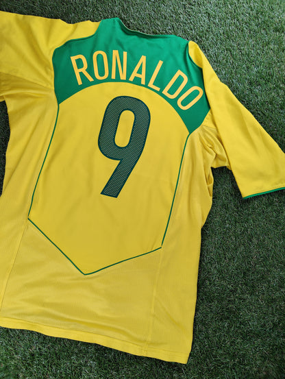Ronaldo Nazário Str. L Brasilien Hjemmebanetrøje (2004)
