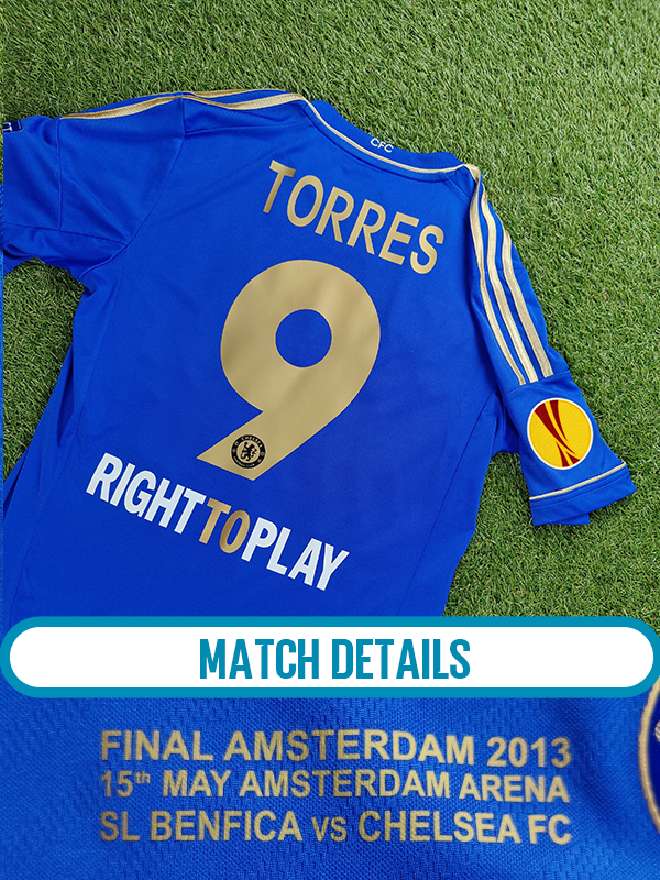 Fernando Torres Str. Medium (M) Chelsea vs Benfica – 15. maj 2013 Hjemmebanetrøje (2012/13)