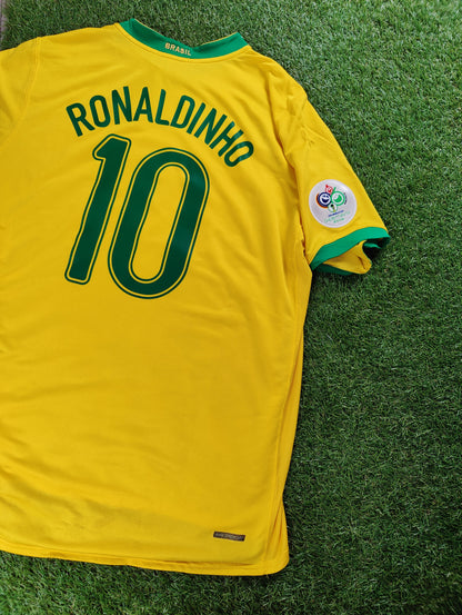 Ronaldinho Str. XL Brasilien Hjemmebanetrøje (VM 2006)