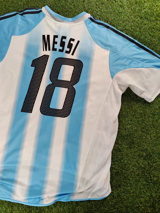 Lionel Messi Str. XL Argentina Hjemmebanetrøje (2004)