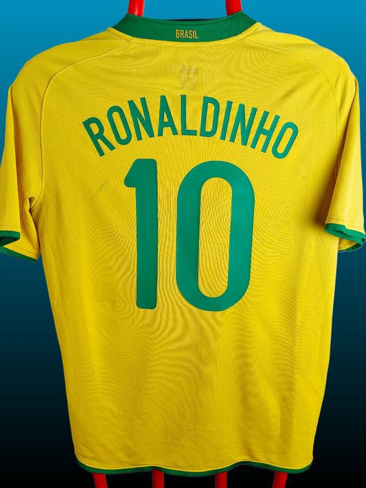 Ronaldinho Brasilien Hjemmebanetrøje – Str. L (2008/09)