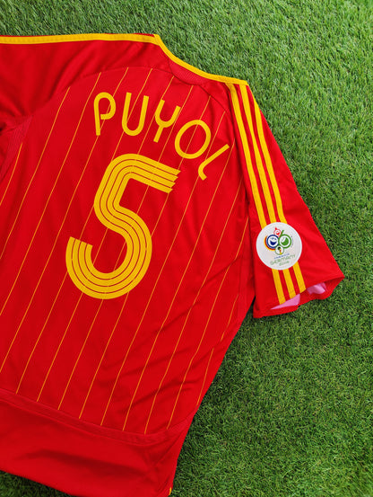 Carles Puyol Str. Medium (M) Spanien Hjemmebanetrøje – (VM 2006)