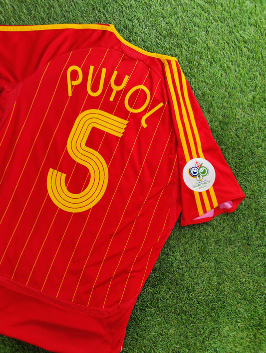 Carles Puyol Str. Medium (M) Spanien Hjemmebanetrøje – (VM 2006)