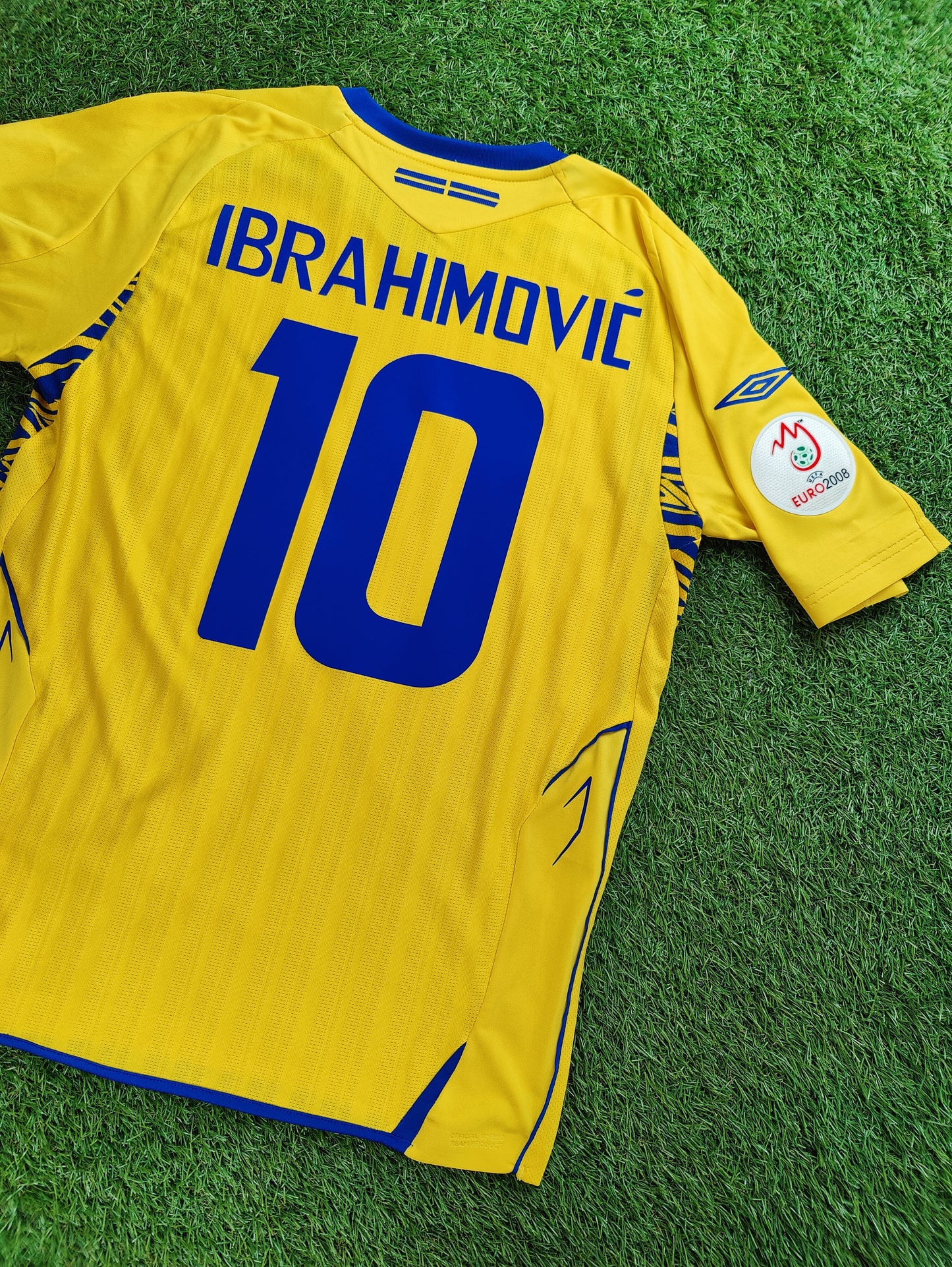 Zlatan Ibrahimović Str. M Sverige Hjemmebanetrøje (Euro 2008)