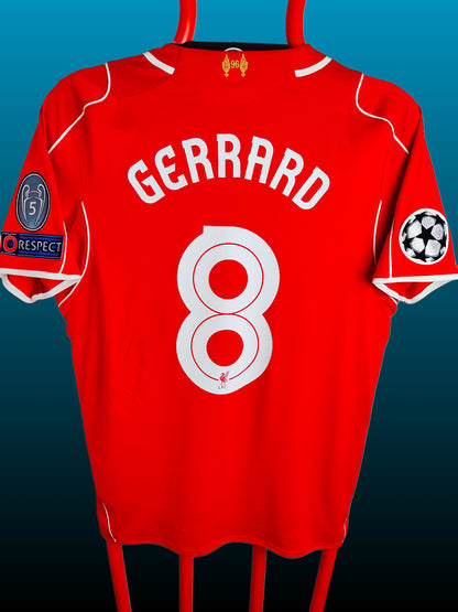 Steven Gerrard Liverpool Hjemmebanetrøje – Str. L (2014/15)