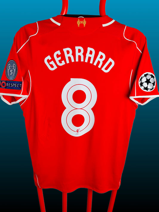 Steven Gerrard Liverpool Hjemmebanetrøje – Str. L (2014/15)