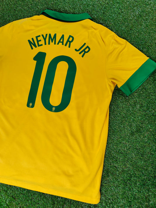 Neymar Jr. Str. L Brasilien Hjemmebanetrøje (2013)