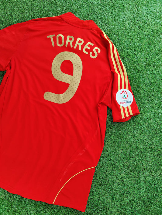 Fernando Torres Str. L Spanien Hjemmebanetrøje (Euro 2008)